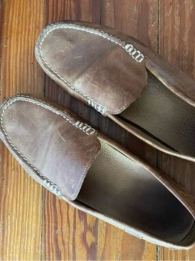 Polo Ralph Lauren Men's Brown Leather Slip-On driving Loafers